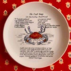 Charleston, SC I Souvenir Recipe Plate I She Crab Soup